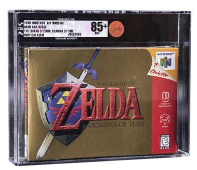 1998 N64 Nintendo 64 (USA) "The Legend of Zelda: Ocarina of Time" Non Collectors Edition Sealed Video Game - VGA NM+ 85+